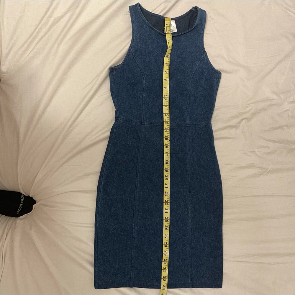 Denim like stretchy mini dress